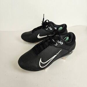 Nike Hyperdiamond 4 React Cushioned Softball Cleats Black White Womens 7.5